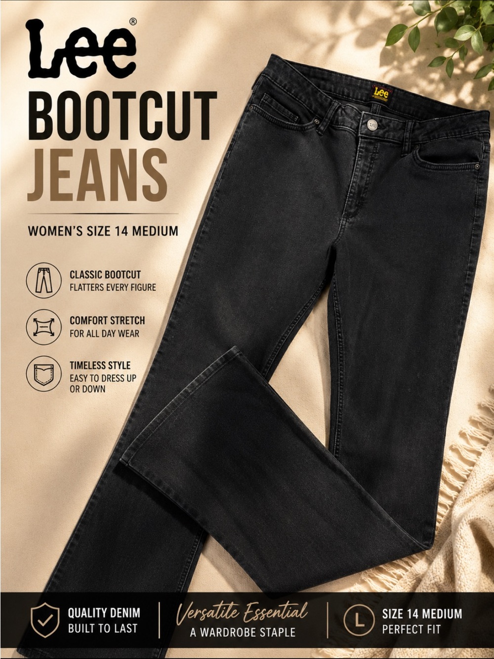 Lee Women's Bootcut Jeans - Black Wash